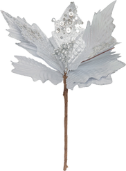 Цветок декоративный 22х17см серебро SYSDH-A3025020