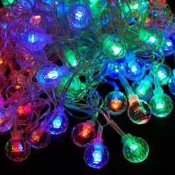 Электрогирлянда-нить самоцветы внутренняя 8м 80LED,разноцветный D808-BM