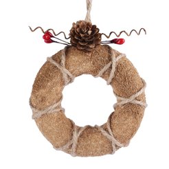 Украшение кольцо 12см лён SYPMPA-112103