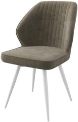 Стул кухонный Mamadoma Michael-R1 b05 46х45х86см велюр/металл, бежевый/белый, поворотный