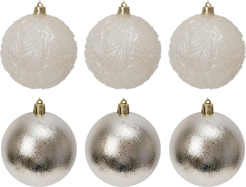 Набор шаров 6шт 8см, шампань, ручная роспись, SYQB-0125119