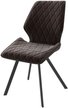 Стул кухонный Mamadoma Rafael М-R b29 45х45х91см велюр/металл, коричневый/черный, поворотный