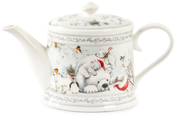 Чайник заварочный SIJ Белые медведи 600мл фарфор