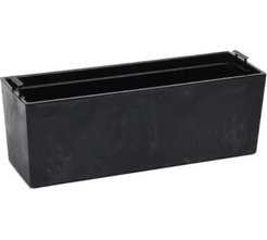 Цветник BEGONIA ECO recycled beton 19х56х19,5см черный бетон (czarny beton) с вкладышем
