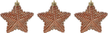 Набор украшений Звезды 3шт 9см, кофе, SYQD1-0125230
