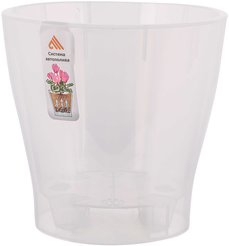 Кашпо пластиковое Лея д/орхидей d16,2см h16см v2,2л, прозрачный, с вкладкой