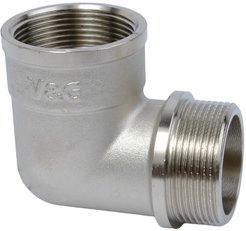 Уголок латунный V&G 1 1/2" внутренняя-наружная резьба