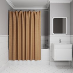 Штора для ванной IDDIS 200x240см, Полиэстер, коричневый BG04P24i11