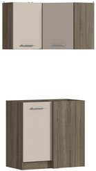 Комплект угловых шкафов Виктория Дуб Сонома трюфель/Бежевый песок, без столешницы