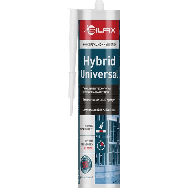 Клей MS-полимер SilFix Hybrid Universal конструкционный белый (280мл)