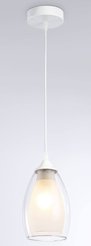 Подвес Ambrella light TR3534 WH/CL/FR белый/прозрачный/белый матовый 1хE27