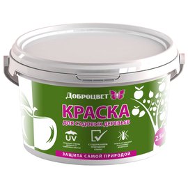 Краска для садовых деревьев Доброцвет 2,5кг ведро 434422 купить с ...