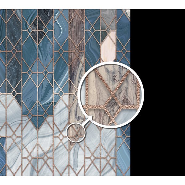 Фотообои виниловые на флизелиновой основе Мраморная мозаика 300х270 см