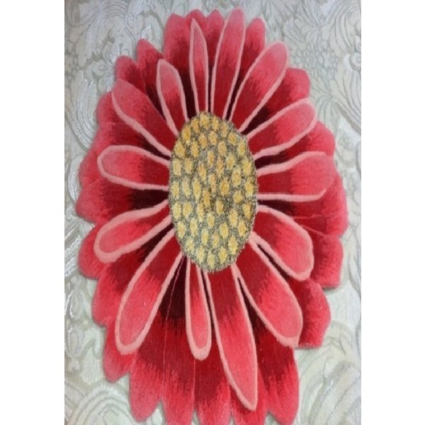 Ковер-цветок 0,7х0,7м красных оттенков в ассортименте
