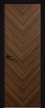 Дверь ДГ Мерано AL черная кромка под скрытые петли, замок черный магнитный ПВХ ель шоколад 700х2300мм