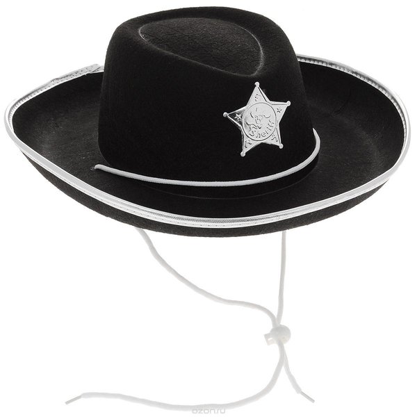 Шляпа маскарад Помощник шерифа синтетический фетр