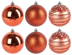 Набор шаров 6шт 8см коралловый SYQB-0122043