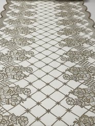 Дорожка на стол Ажурная 50см бежевый ПВХ