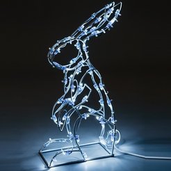 Фигура светодиодная внешняя Заяц 24x49см, на металлическом каркасе 50LED,холодный белый,постоянно свечение DR5