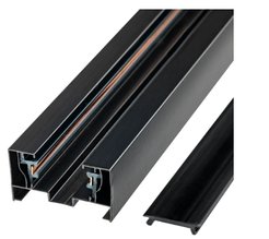 Шинопровод трековый однофазный накладной Ritter Artline с коннектором и заглушкой 2м металл/пластик чёрный
