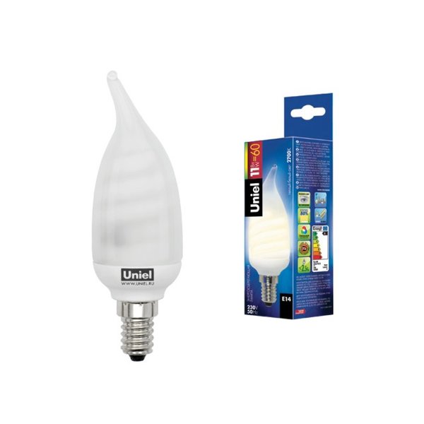 Лампа энергосбер.UNIEL ESL-C11-W11/2700/E14