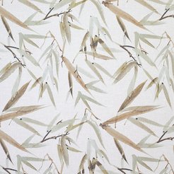 Штора готовая Листья 300х270 вуаль печать коричневый