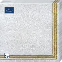 Салфетки бумажные Bouquet Рамка золотая Барокко 16шт 33х33см 3-слойные
