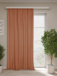 Штора лён димаут терракот 200х270см
