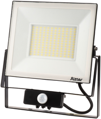 Прожектор светодиодный Ritter PROFI 100Вт 6500К 10000Лм IP65 черный с датчиком движения