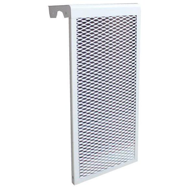 Экран радиаторный,просечно-вытяжной,290х610х140,3-х секционный,сталь,белый