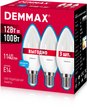 Лампа светодиодная DEMMAX DX12-C35P ПРОМО ПАК 3 штуки 12Вт Е14 4500К 207-253В