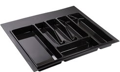 Лоток для столовых приборов в базу 600мм пластик черный глянец