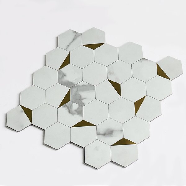 Мозаика Tessare 26,0х26,5х0,4см алюминиевые соты белые, самоклеющаяся (L002-LSB 01)