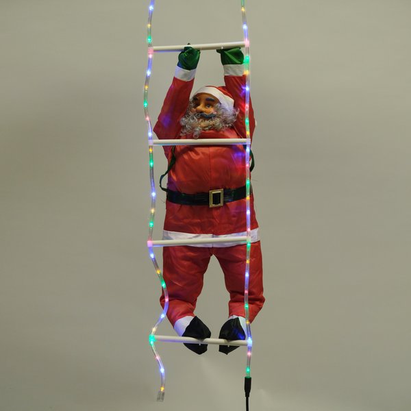 Фигура Дед Мороз на лестнице 90см, LED-подсветка, SYLR-0522009C