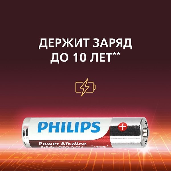 Батарейка алкалиновая Philips Power ААА/LR03 12шт