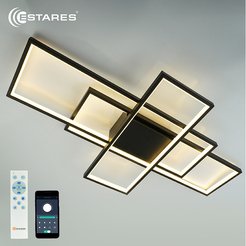 Люстра управляемая светодиодная SVEN 120W 3S-APP-900x500x80-BLACK/WHITE-220-IP20