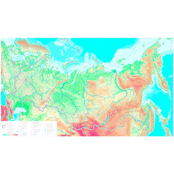 Фотообои Карта России 465х270см на бумажной основе