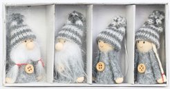 Набор украшений Гномы и девочки 4шт 7см, серый, SYXTSE-5625209