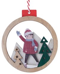 Украшение из дерева Мальчик 10х9см SYMZPA-4422094