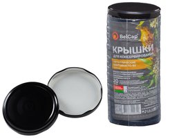 Крышки д/банок ТО-82 металлические 20шт черная