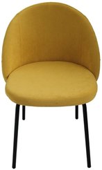 Стул кухонный Модена велюр/металл,горчичный/черный