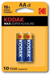 Батарейка алкалиновая Kodak LR6-2BL MAX SUPER 2шт