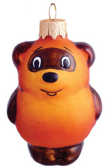 Украшение подвесное Винни Пух h9см, стекло