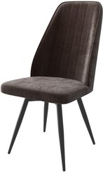 Стул кухонный Mamadoma Leonard M-R1 b29 45х45х94см велюр/металл, коричневый/черный, поворотный