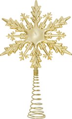 Верхушка елочная Снежинка 20х12см золото SYSDX-3525194