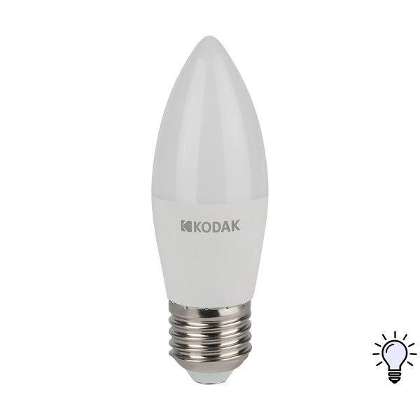 Лампа светодиодная Kodak B35-11W-840-E27 11Вт Е27 свеча 4000К свет нейтральный белый