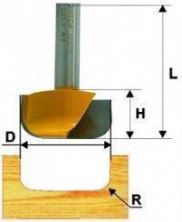 Фреза пазовая фасонная Энкор D28,6х13мм