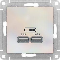 Розетка USB SE AtlasDesign Жемчуг