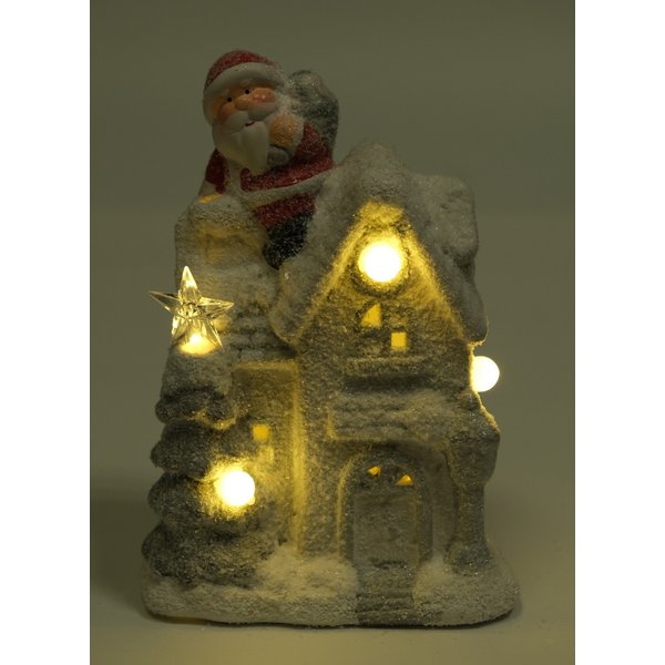 Фигурка керамическая Сказочный дом 14,3х9,6х20см, LED-подсветка, SYTCC-3823001