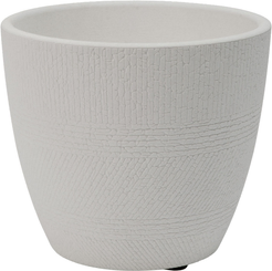 Кашпо бетонное Деним d21см h18,2см v4л, белый